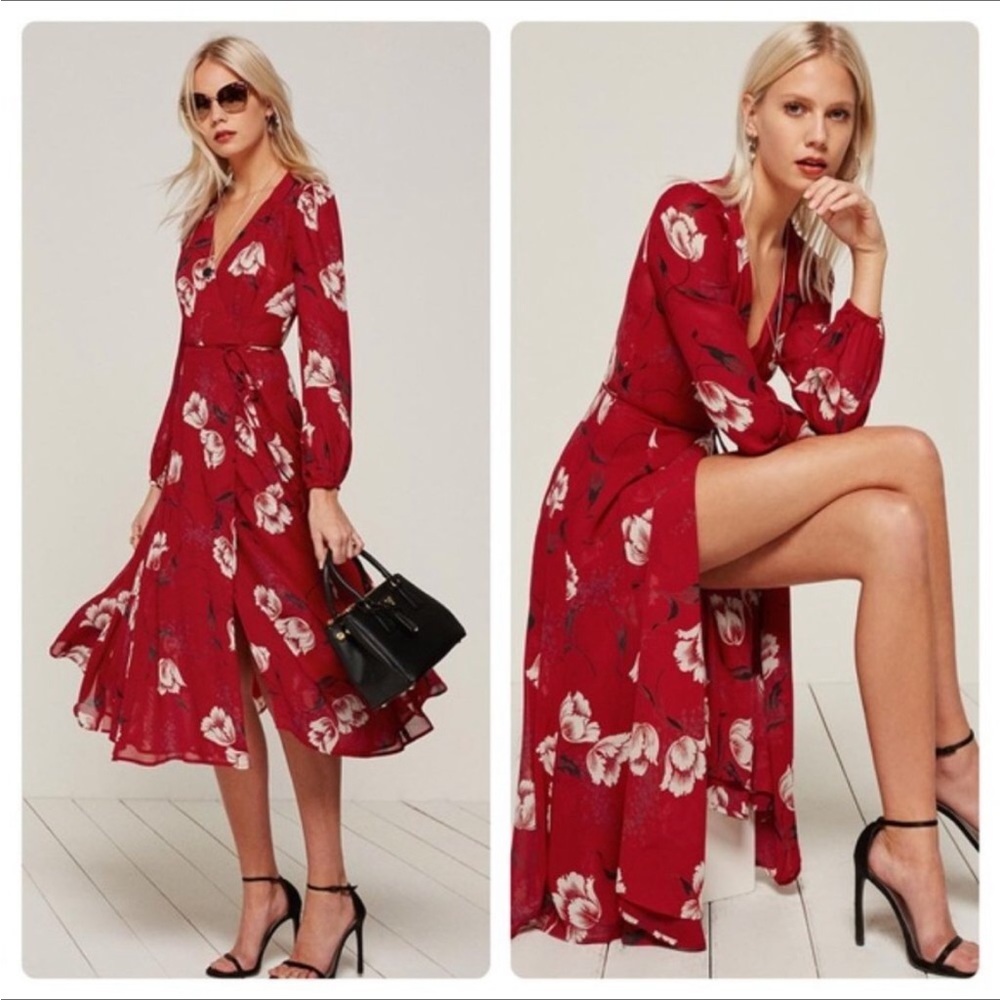 Reformation Chelsea wrap dress, size XS, NWT